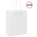 TORBA PAPIEROWA PROMOCYJNA NA PREZENT 250 SZT. BIAŁE 18X8X22CM
