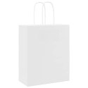 TORBA PAPIEROWA PROMOCYJNA NA PREZENT 250 SZT. BIAŁE 18X8X22CM