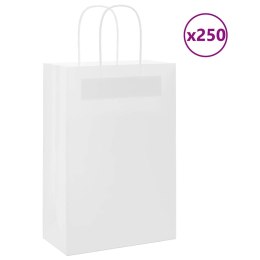 TORBA PAPIEROWA PROMOCYJNA NA PREZENT 250 SZT. BIAŁE 21X11X31CM