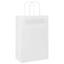 TORBA PAPIEROWA PROMOCYJNA NA PREZENT 250 SZT. BIAŁE 21X11X31CM