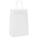 TORBA PAPIEROWA PROMOCYJNA NA PREZENT 250 SZT. BIAŁE 21X11X31CM