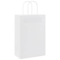 TORBA PAPIEROWA PROMOCYJNA NA PREZENT 250 SZT. BIAŁE 21X11X31CM