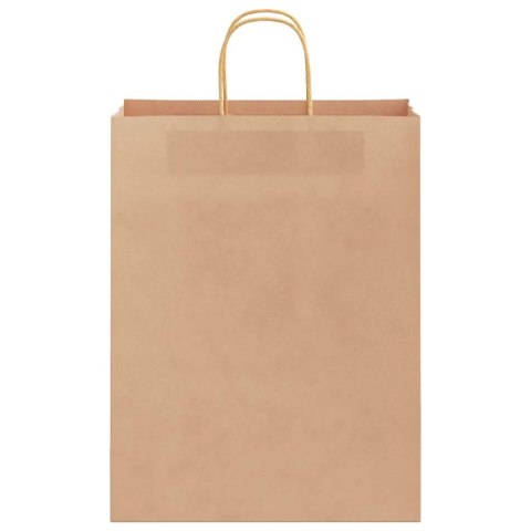 TORBA PAPIEROWA PROMOCYJNA NA PREZENT 50 SZT. BRĄZOWE 32X12X42CM