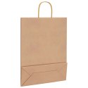 TORBA PAPIEROWA PROMOCYJNA NA PREZENT 50 SZT. BRĄZOWE 32X12X42CM