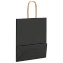 TORBA PAPIEROWA PROMOCYJNA NA PREZENT 50 SZT. CZARNE 18X8X22CM