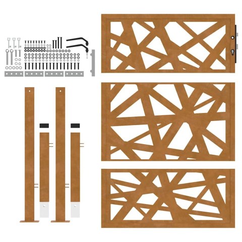 BRAMA OGRODOWA 105X130CM STAL NIERDZEWNA LEKKA KONSTRUKCJA
