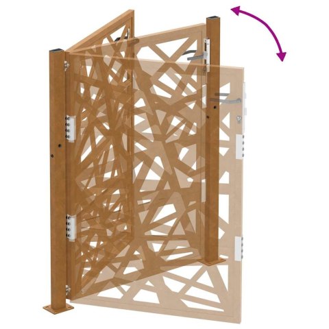 BRAMA OGRODOWA 105X130CM STAL NIERDZEWNA LEKKA KONSTRUKCJA