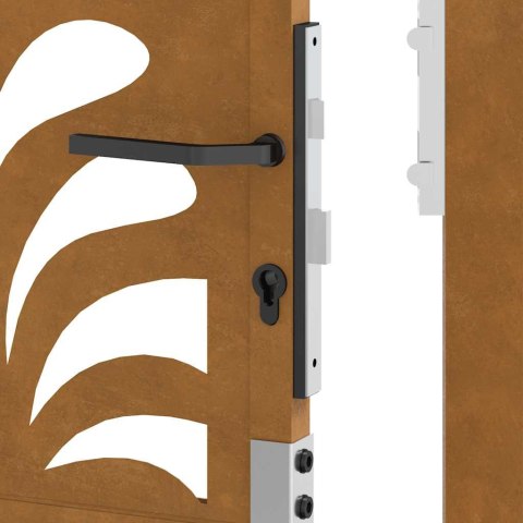 BRAMA OGRODOWA 105X155CM STAL NIERDZEWNA WZÓR FALI