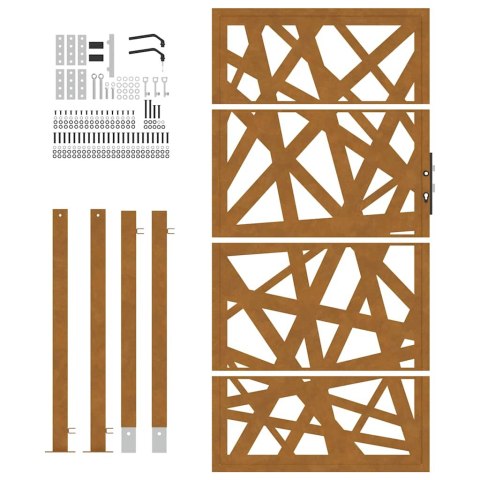 BRAMA OGRODOWA 105X180CM STAL NIERDZEWNA LEKKA KONSTRUKCJA