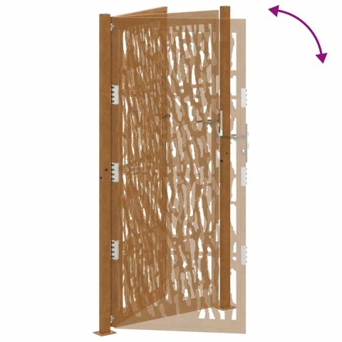 BRAMA OGRODOWA 105X205CM STAL NIERDZEWNA WZÓR ŚLADU