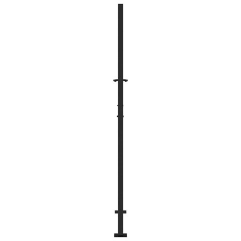 BRAMA OGRODOWA CZARNA 105X180CM STALOWY WZÓR KRZYŻA