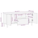 SZAFKA RTV JASNOSZARA 105X33,5X46CM DREWNO LITE MANGO