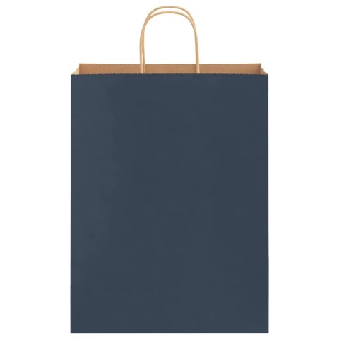 TORBY PAPIEROWE 250 SZT. Z UCHWYTAMI NIEBIESKIE 32X12X42CM