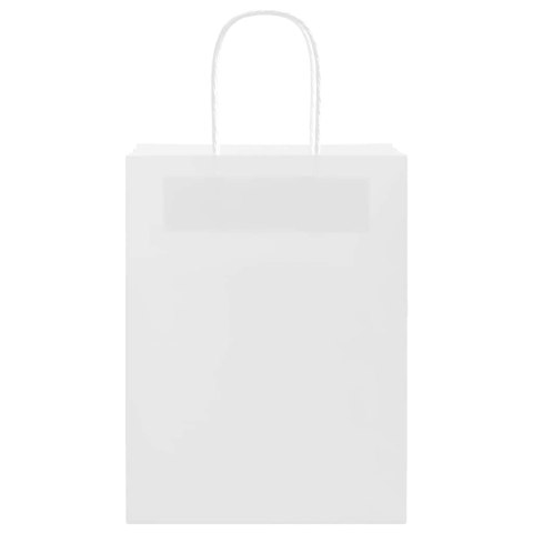 TORBA PAPIEROWA PROMOCYJNA NA PREZENT 250 SZT. BIAŁE 21X11X28CM