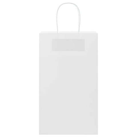 TORBY PAPIEROWE 250 SZT. Z UCHWYTAMI BIAŁE 21X11X36CM
