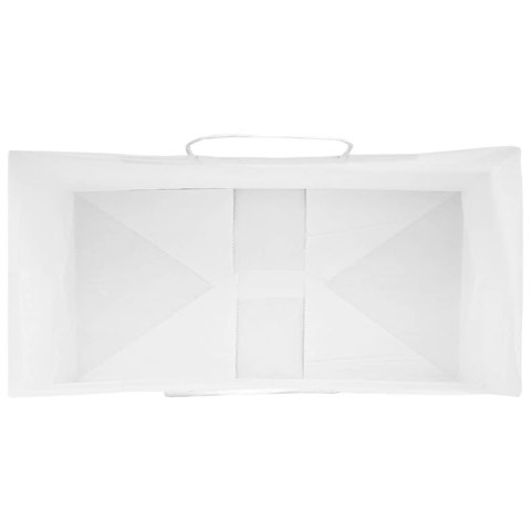 TORBY PAPIEROWE 250 SZT. Z UCHWYTAMI BIAŁE 21X11X36CM