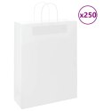 TORBA PAPIEROWA PROMOCYJNA NA PREZENT 250 SZT. BIAŁE 32X12X42CM