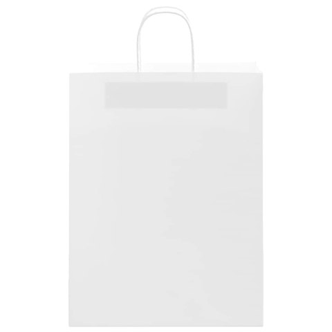 TORBA PAPIEROWA PROMOCYJNA NA PREZENT 250 SZT. BIAŁE 32X12X42CM