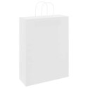 TORBA PAPIEROWA PROMOCYJNA NA PREZENT 250 SZT. BIAŁE 32X12X42CM