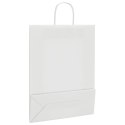 TORBA PAPIEROWA PROMOCYJNA NA PREZENT 250 SZT. BIAŁE 32X12X42CM