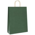 TORBY PAPIEROWE 250 SZT. Z UCHWYTAMI ZIELONE 32X12X42CM