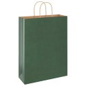 TORBY PAPIEROWE 250 SZT. Z UCHWYTAMI ZIELONE 32X12X42CM