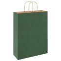 TORBY PAPIEROWE 250 SZT. Z UCHWYTAMI ZIELONE 32X12X42CM