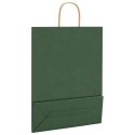 TORBY PAPIEROWE 250 SZT. Z UCHWYTAMI ZIELONE 32X12X42CM