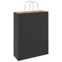 TORBA PAPIEROWA PROMOCYJNA NA PREZENT 50 SZT. CZARNE 32X12X42CM