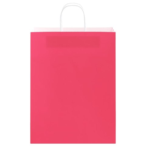 TORBA PAPIEROWA PROMOCYJNA NA PREZENT 50 SZT. RÓŻOWE 32X12X42CM
