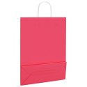 TORBA PAPIEROWA PROMOCYJNA NA PREZENT 50 SZT. RÓŻOWE 32X12X42CM