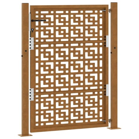 BRAMA OGRODOWA 105X130CM STAL NIERDZEWNA KRZYŻ WZÓR