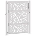 BRAMA OGRODOWA 105X130CM STAL NIERDZEWNA WZÓR LIŚCIA