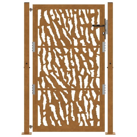 BRAMA OGRODOWA 105X155CM STAL NIERDZEWNA WZÓR ŚLADU