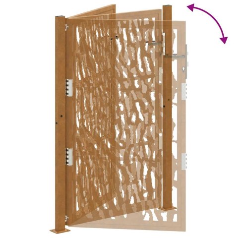 BRAMA OGRODOWA 105X155CM STAL NIERDZEWNA WZÓR ŚLADU