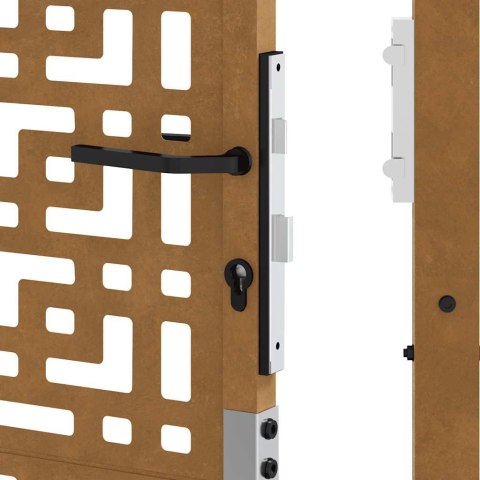 BRAMA OGRODOWA 105X180CM STAL NIERDZEWNA KRZYŻ WZÓR