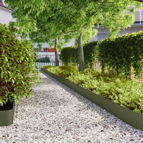 OBRZEŻA TRAWNIKOWE 10 SZT. OLIWKOWO-ZIELONE 20X103CM