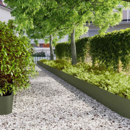 OBRZEŻA TRAWNIKOWE 10 SZT. OLIWKOWO-ZIELONE 25X103CM