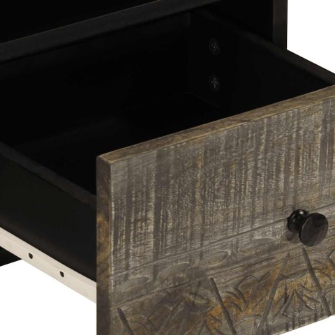 SZAFKA RTV JASNOSZARA 70X33,5X46CM DREWNO LITE MANGO