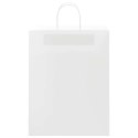 TORBA PAPIEROWA PROMOCYJNA NA PREZENT 50 SZT. BIAŁE 32X12X42CM