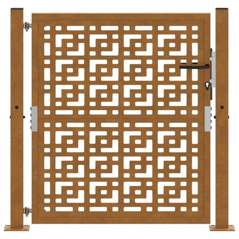 BRAMA OGRODOWA 105X105CM STAL NIERDZEWNA KRZYŻ WZÓR