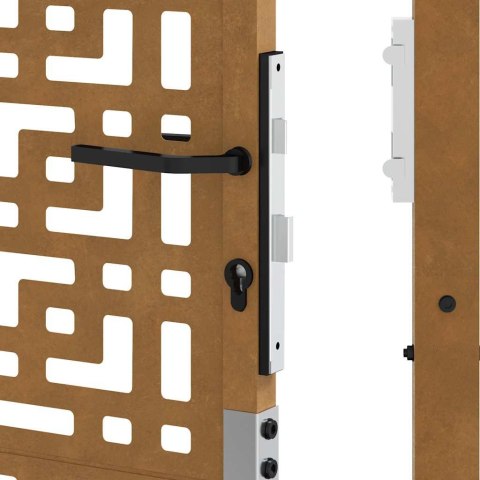 BRAMA OGRODOWA 105X105CM STAL NIERDZEWNA KRZYŻ WZÓR