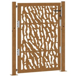 BRAMA OGRODOWA 105X130CM STAL NIERDZEWNA WZÓR ŚLADU