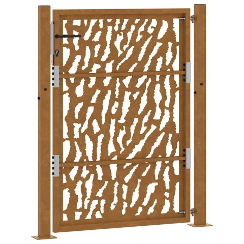 BRAMA OGRODOWA 105X130CM STAL NIERDZEWNA WZÓR ŚLADU