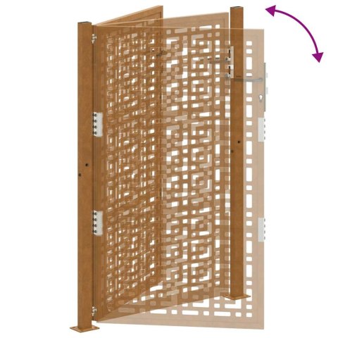 BRAMA OGRODOWA 105X155CM STAL NIERDZEWNA KRZYŻ WZÓR