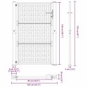 BRAMA OGRODOWA 105X155CM STAL NIERDZEWNA KRZYŻ WZÓR