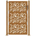 BRAMA OGRODOWA 105X155CM STAL NIERDZEWNA WZÓR LIŚCIA