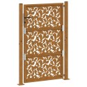 BRAMA OGRODOWA 105X155CM STAL NIERDZEWNA WZÓR LIŚCIA