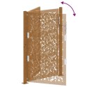 BRAMA OGRODOWA 105X155CM STAL NIERDZEWNA WZÓR LIŚCIA