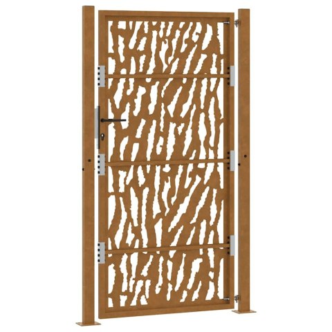 BRAMA OGRODOWA 105X180CM STAL NIERDZEWNA WZÓR ŚLADU